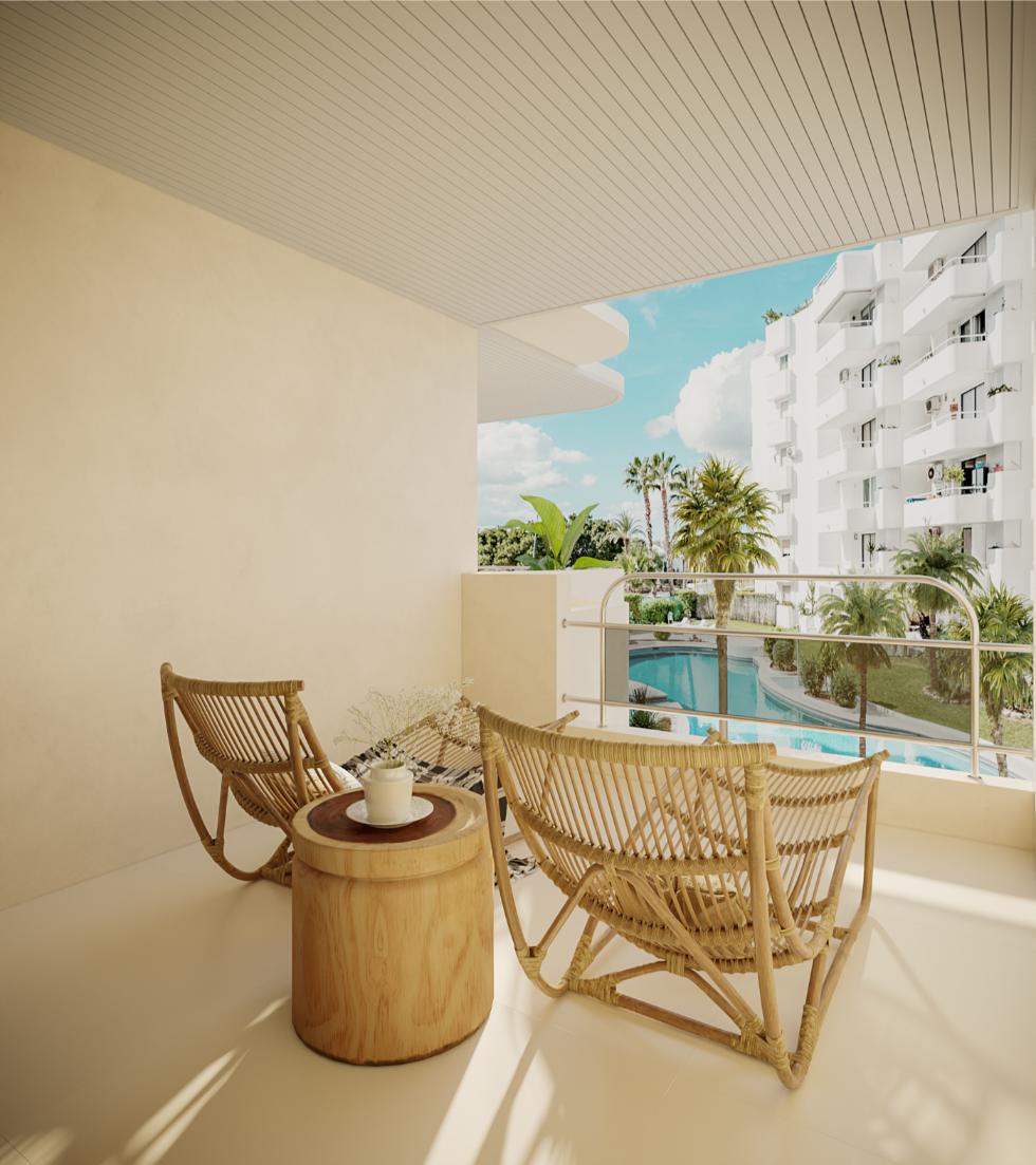 Resa Estates Ibiza for sale te koop Apartment Botafoch terrace pool.jpg